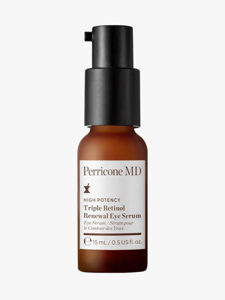 Perricone MD High Potency Triple Retinol Renewal Eye Serum in branded component on a light gray background